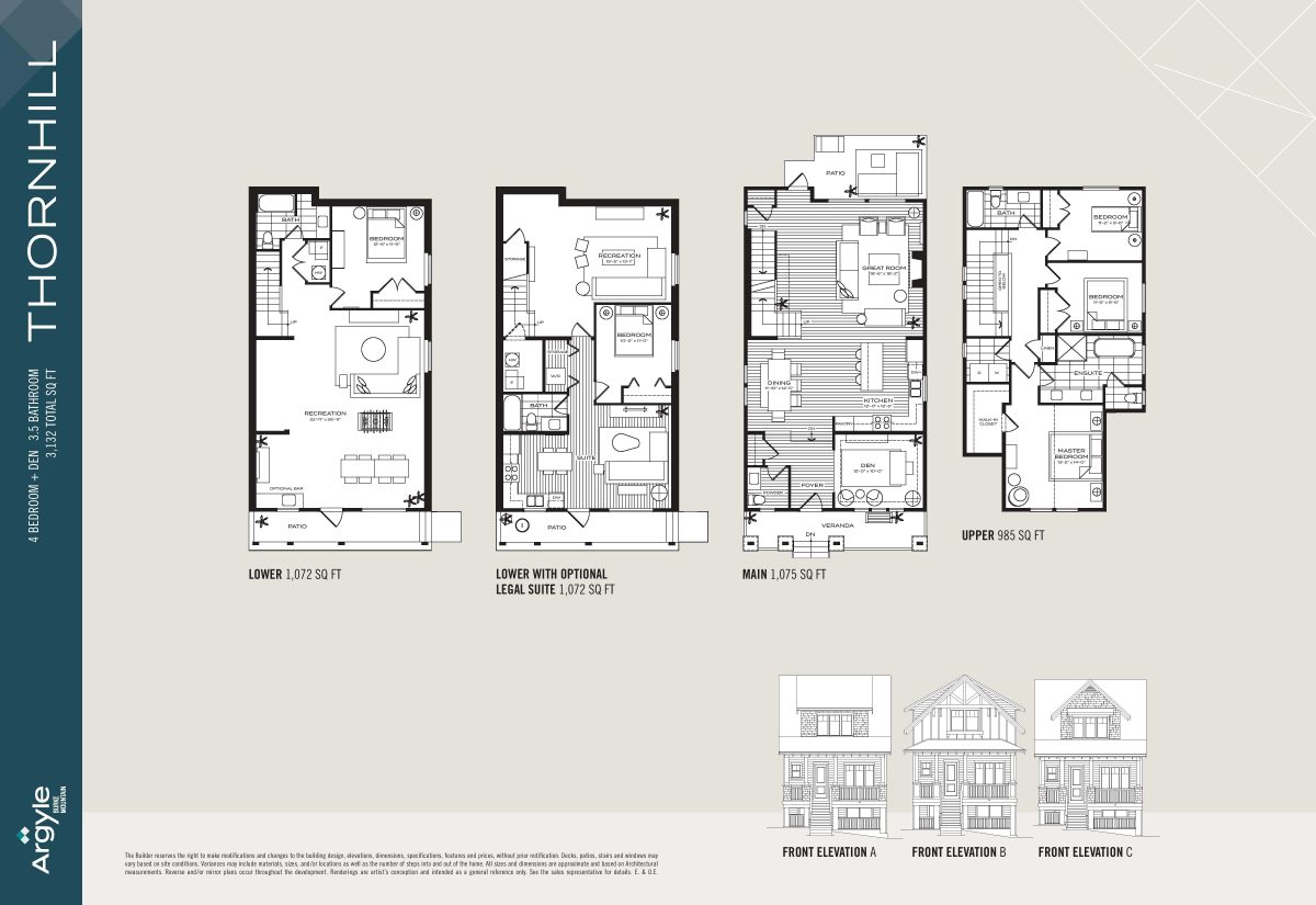 Quality Coquitlam Homes Floor Plans Argyle