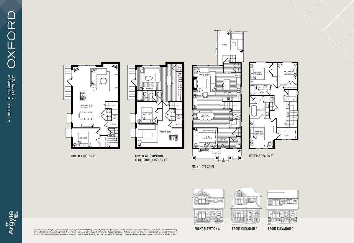 Quality Coquitlam Homes Floor Plans Argyle